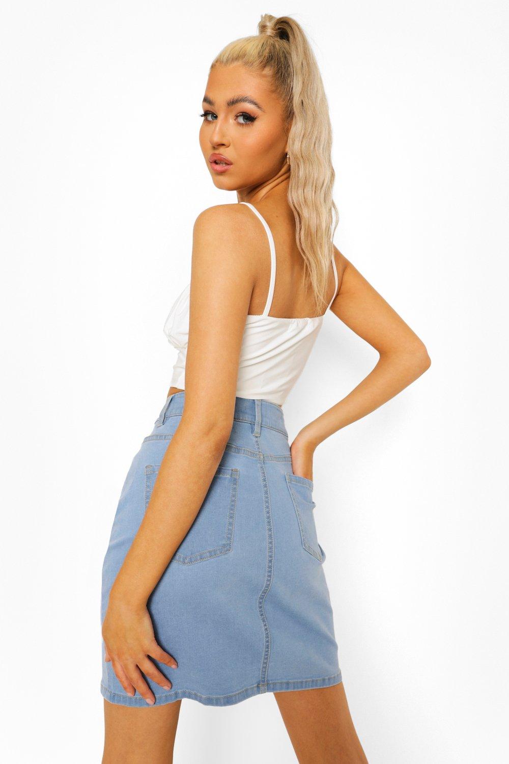 Denim skirt light clearance blue